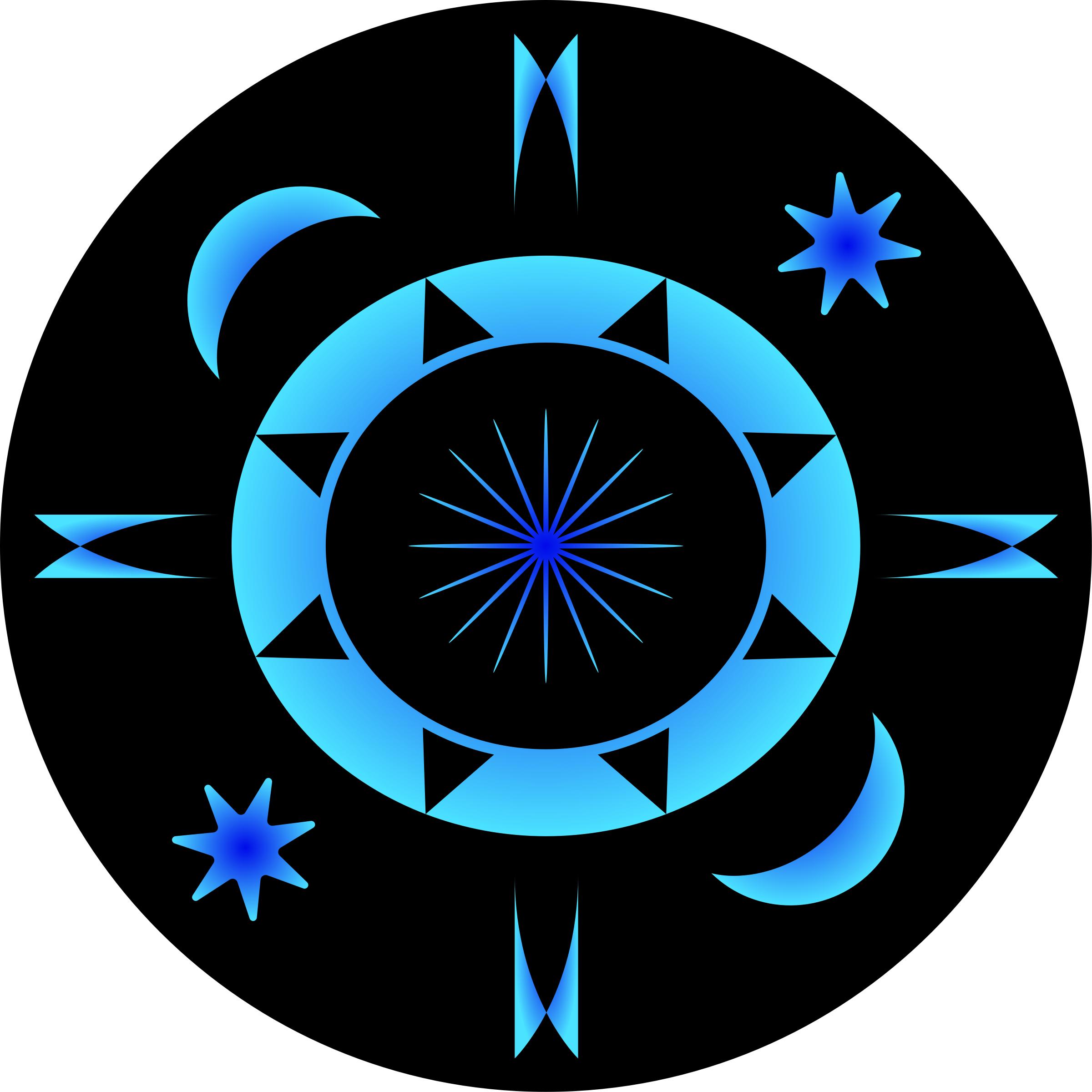 2400x2400 Moon In Dark Night Sky Full Of Stars Icons Png