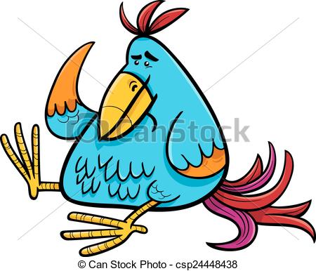450x386 Exotic Fantasy Bird Cartoon Illustration. Cartoon Vectors