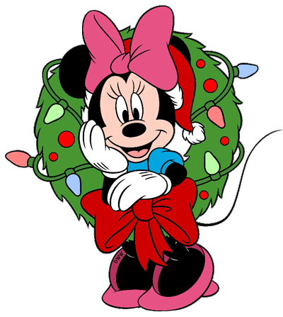 400x447 Mickey Mouse Head In Christmas Clipart