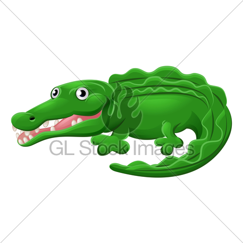 500x500 Crocodile Or Alligator Animal Cartoon Character Gl Stock Images