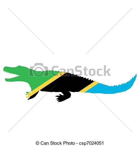 450x470 Nile Crocodile Tanzania Vector Clip Art
