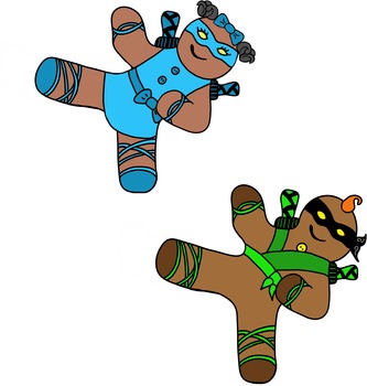 333x350 Ninjabread Gingerbread Clip Art By Owls And Owlets Digital Art Tpt