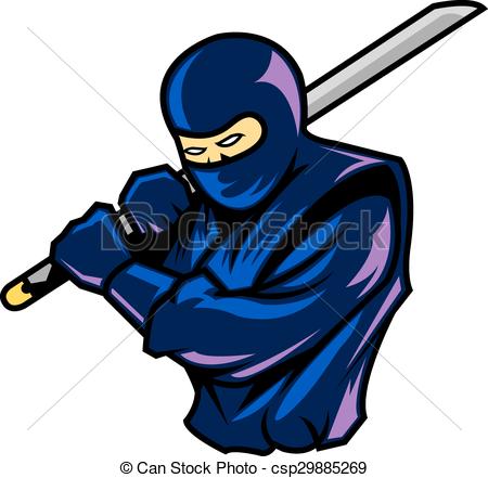 450x441 Steady Ninja. Ninja In Steady Position Clip Art Vector