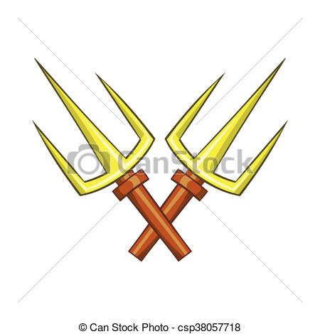 450x470 Sai Ninja Weapon Icon, Cartoon Style. Sai Ninja Weapon Icon