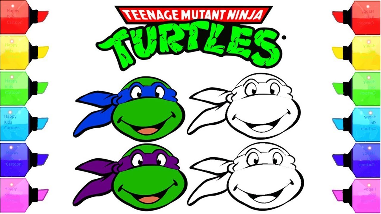 1280x720 Coloring For Baby Teenage Mutant Ninja Turtles Coloring For Kids