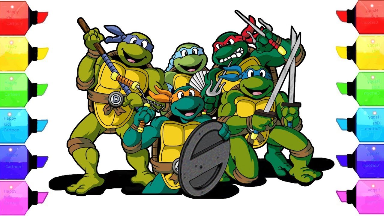 1280x720 Teenage Mutant Ninja Turtles Coloring Book