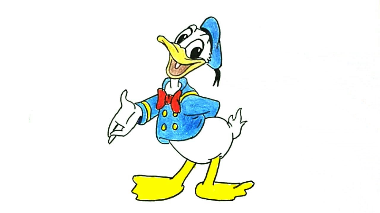 1280x720 Stunning Donald Duck Drawing 1 Pencil Sketch Line Of Clipart Clip