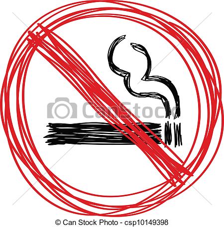 450x456 Hand Drawn No Smoking Sign On White Eps Vectors