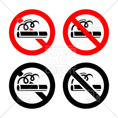 400x400 No Smoking Area, Restrictive Sign Royalty Free Vector Clip Art