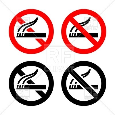 400x400 No Smoking Area Symbols Royalty Free Vector Clip Art Image