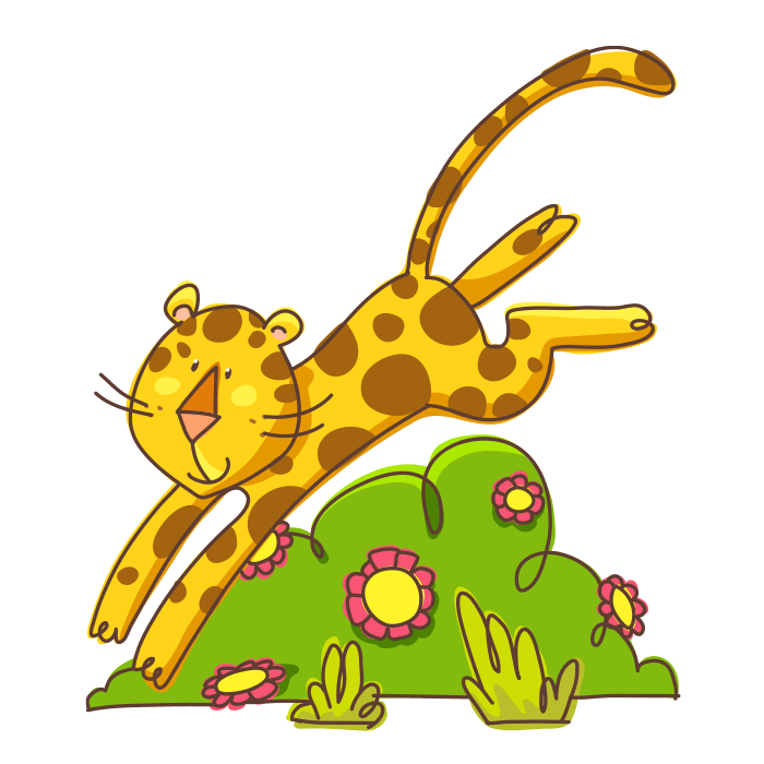 700x700 Noah's Ark Wall Stickers For Kids, The Jumping Leopard Sticker