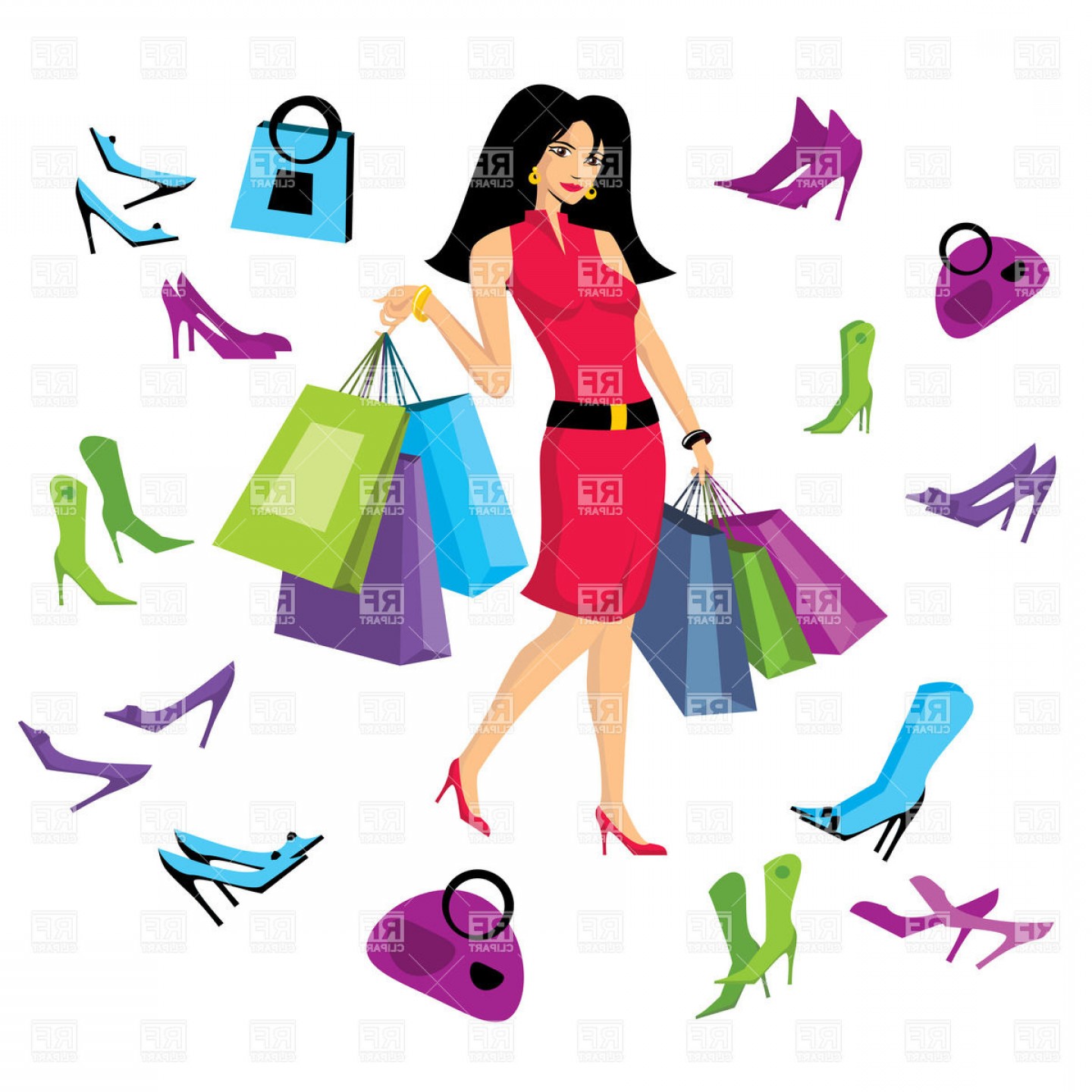 1440x1440 Shopping Clip Art Vector Sohadacouri