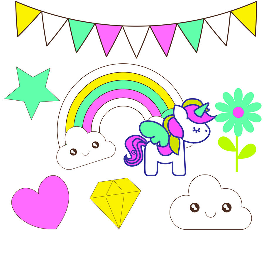 900x900 Unicorns Clip Art For Scrapbooking. Oh My Baby!