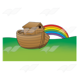160x160 Abeka Clip Art Noah's Ark With A Rainbow