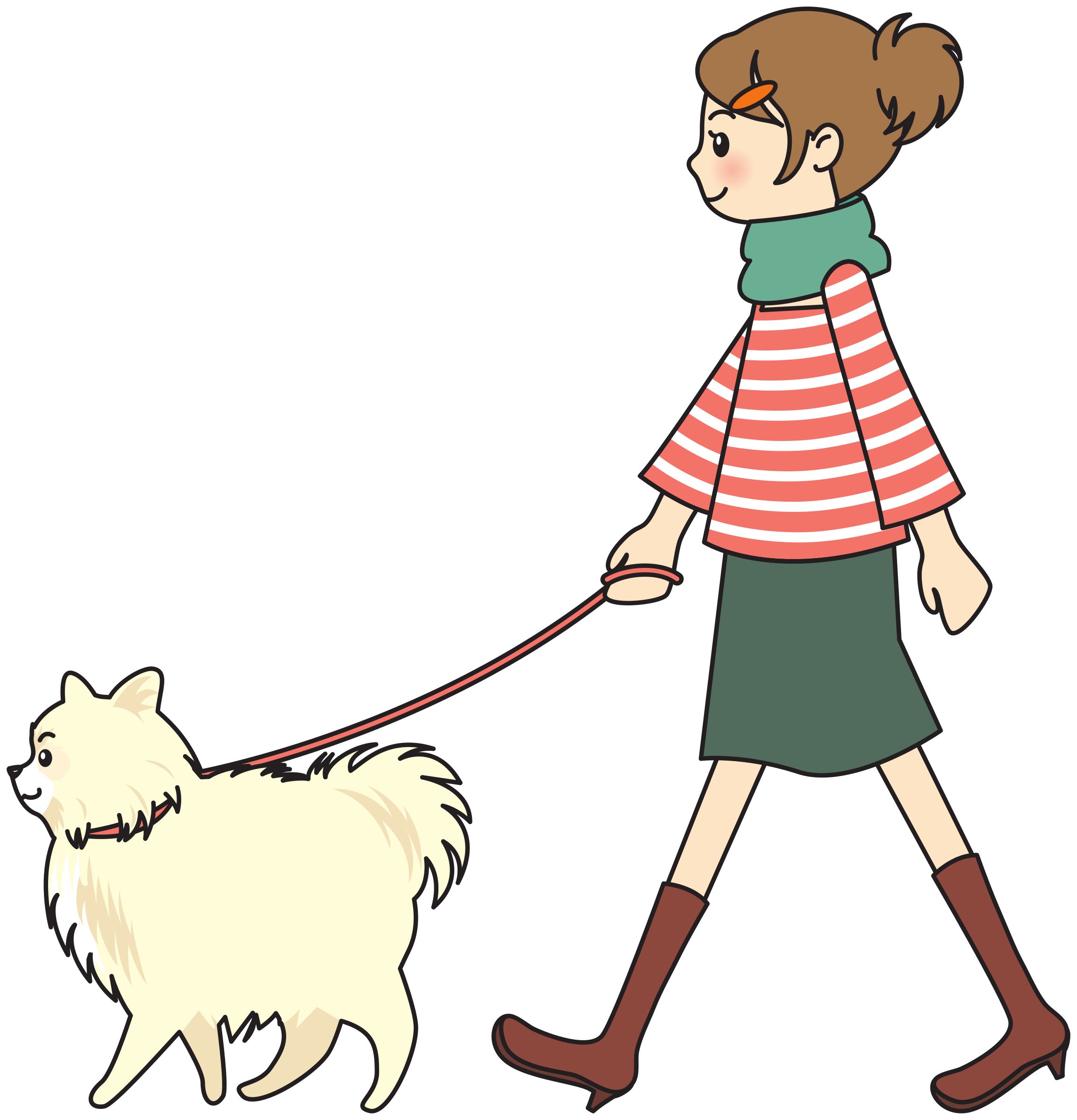 2307x2400 Clipart Of Walking A Dog Free Download Clip Art