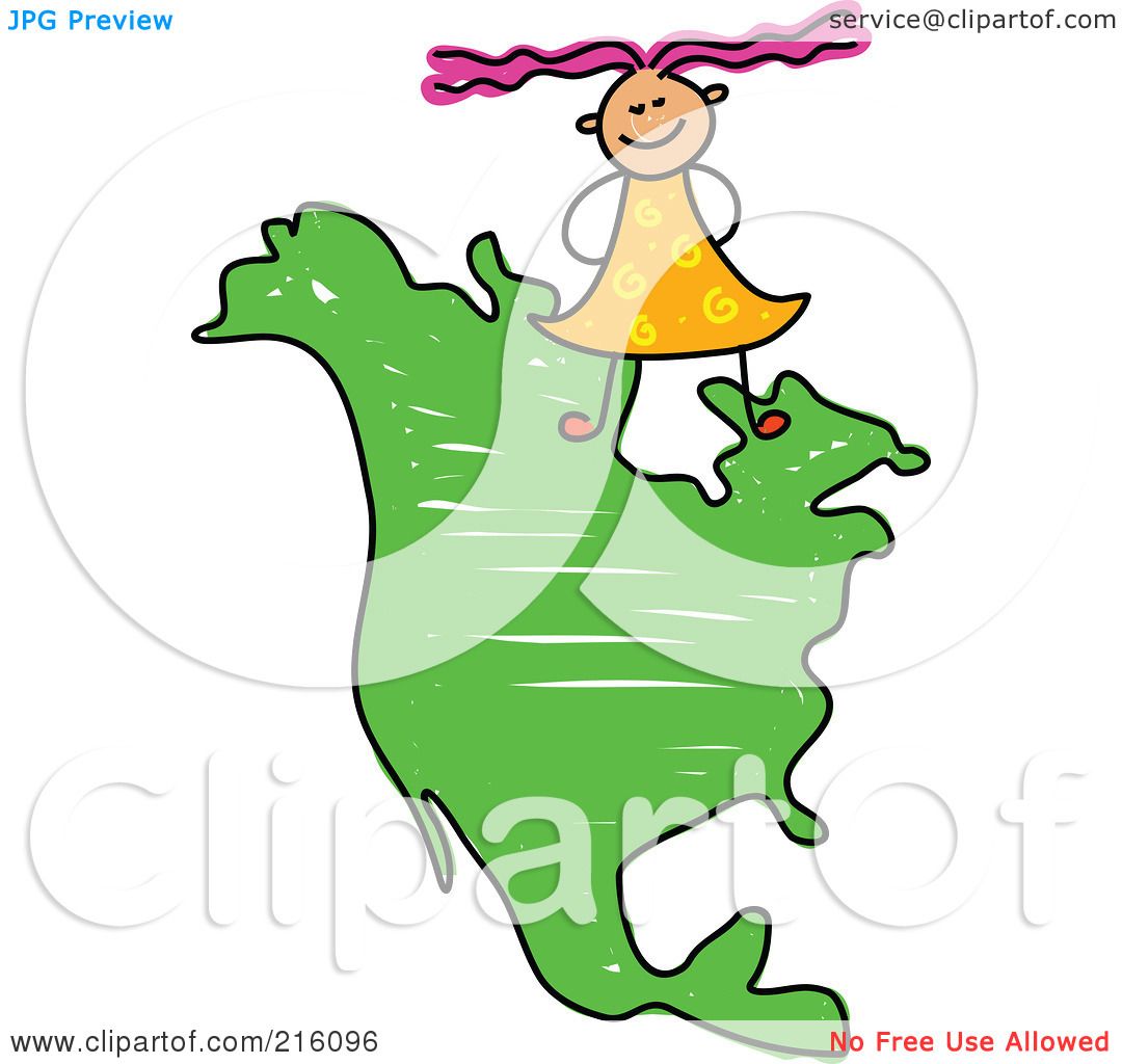 1080x1024 Royalty Free (Rf) Clipart Illustration Of A Childs Sketch Of Girl