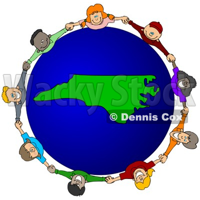 400x400 Royalty Free (Rf) Clipart Illustration Of A Circle Of Children