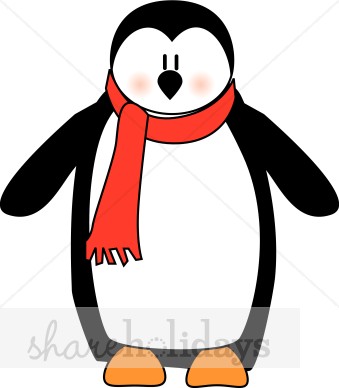 339x388 Christmas Penguin Cartoon North Pole Clipart
