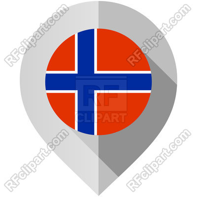 400x400 Marker With Norway Flag For Map Royalty Free Vector Clip Art Image
