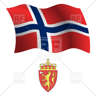 400x400 Norway Flag And Coat Of Arms Royalty Free Vector Clip Art Image