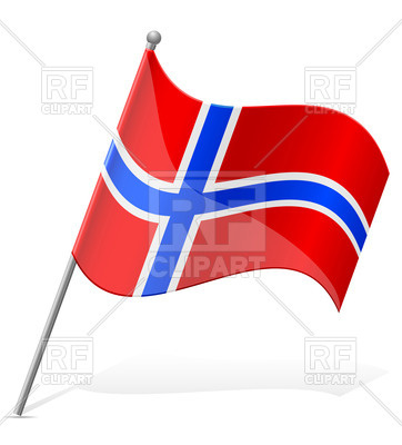 362x400 Flag Of Norway Vector Illustration Isolated On White Background