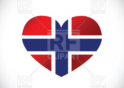 400x284 Heart Shaped Norway Flag Royalty Free Vector Clip Art Image