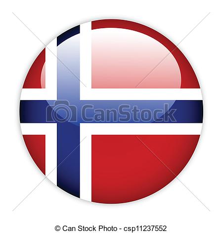449x470 Norway Flag Button On White Clipart Vector
