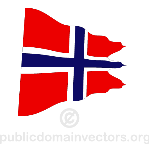 500x500 Wavy Norwegian State Flag Public Domain Vectors
