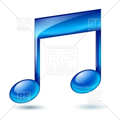 400x400 Glossy Musical Note Icon Royalty Free Vector Clip Art Image