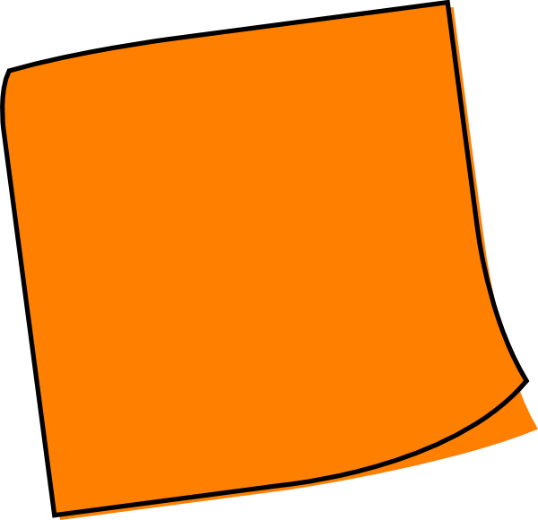 600x580 Sticky Notes Clipart Orange Sticky Note Clip Art