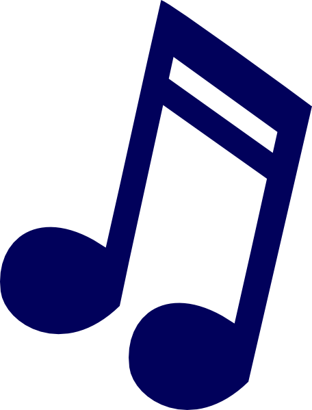 456x599 Dark Blue Music Note Clip Art