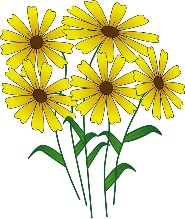 600x711 The Yellow Blooms Clipart