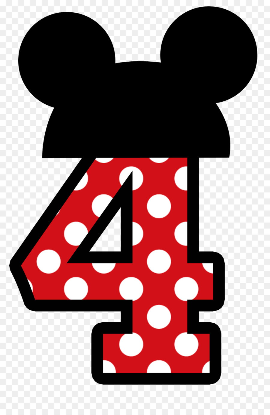 900x1380 Minnie Mouse Number 1 Clipart