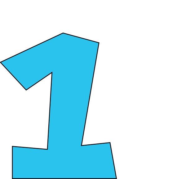 600x579 Number One (Blue) Clip Art