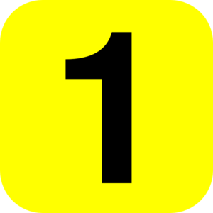 300x300 Number One Clip Art