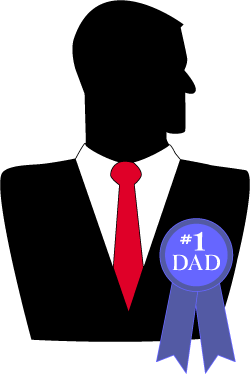 250x374 Fathers Day Number 1 Dad Clip Art With Blue Ribbbon