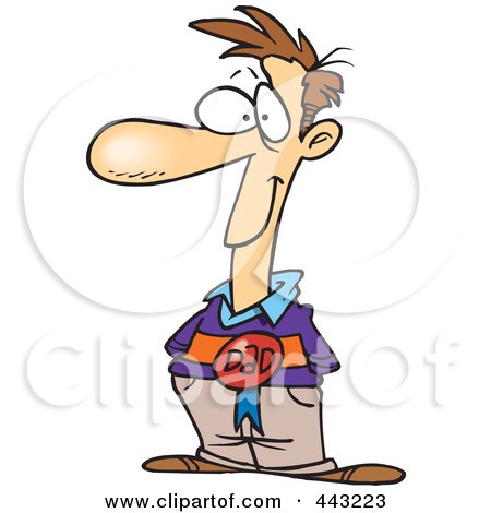 450x470 Royalty Free (Rf) Clip Art Illustration Of A Cartoon Touched Dad