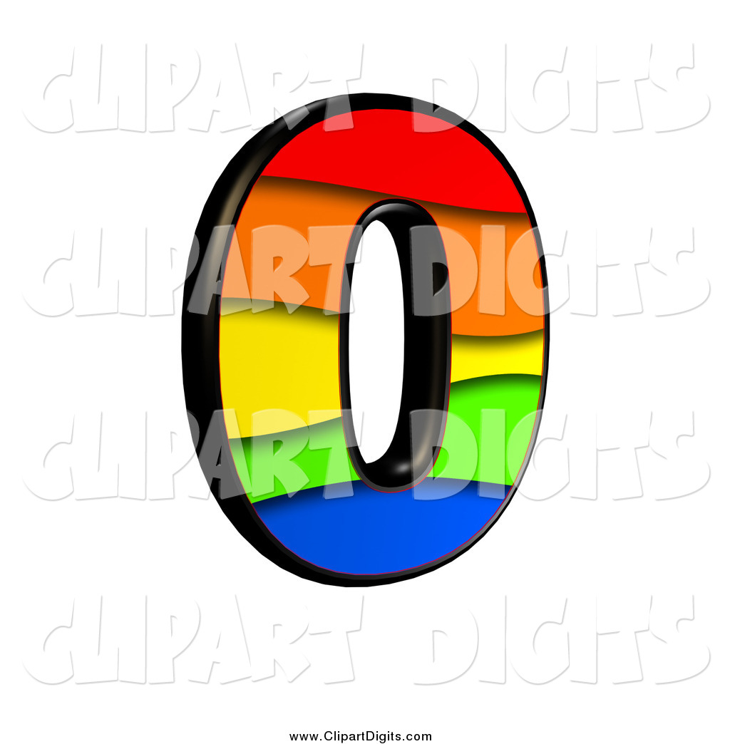 1024x1044 Clip Art Of A 3d Rainbow Number 0 By Chrisroll