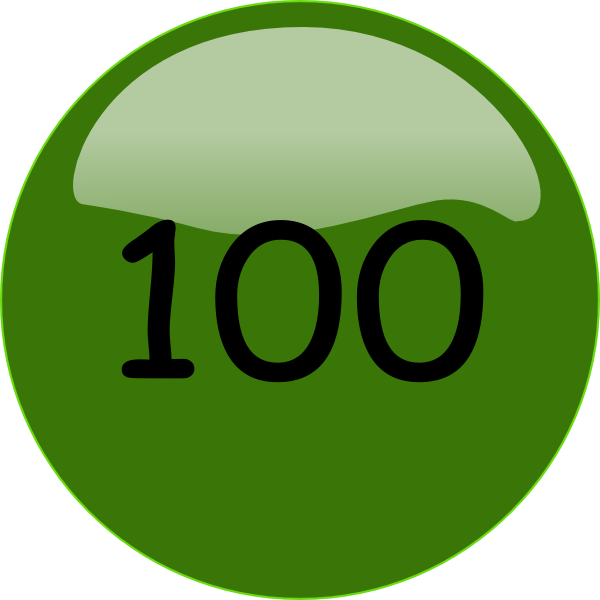 600x600 Number 100 Clipart