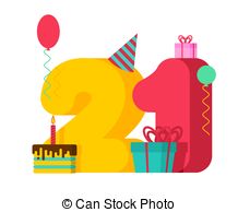 218x194 Birthday Candle Number 21 Clipart Vector And Illustration. 14