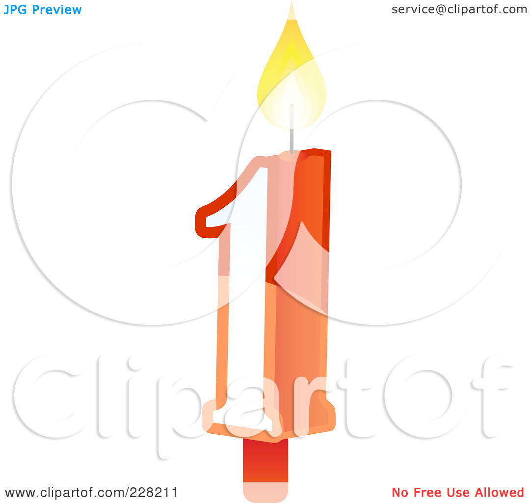 1080x1024 Number One Candle Clipart Clipart Panda