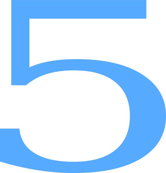 570x596 Blue Clipart Number 5