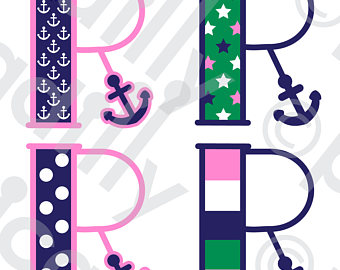 340x270 Nautical Alphabet Clip Art, Digital Letters And Numbers, Letter