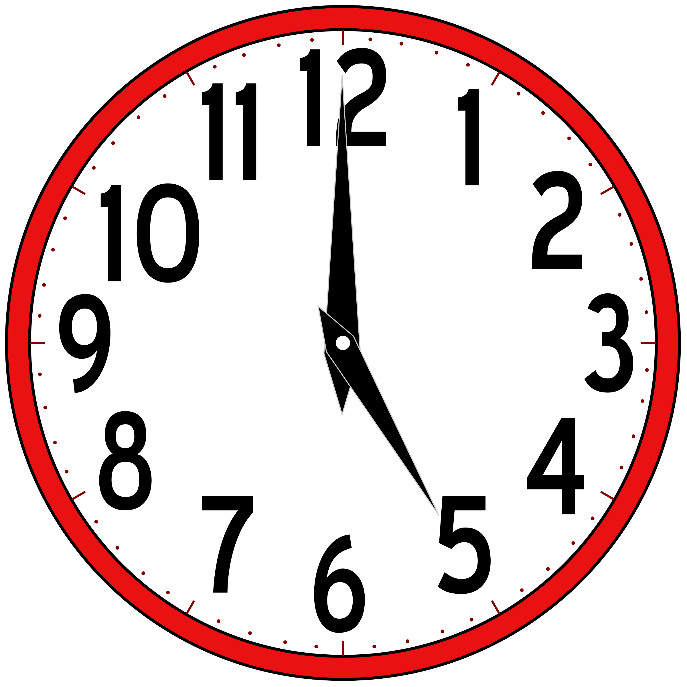 2400x2400 Analog Clock Clip Art