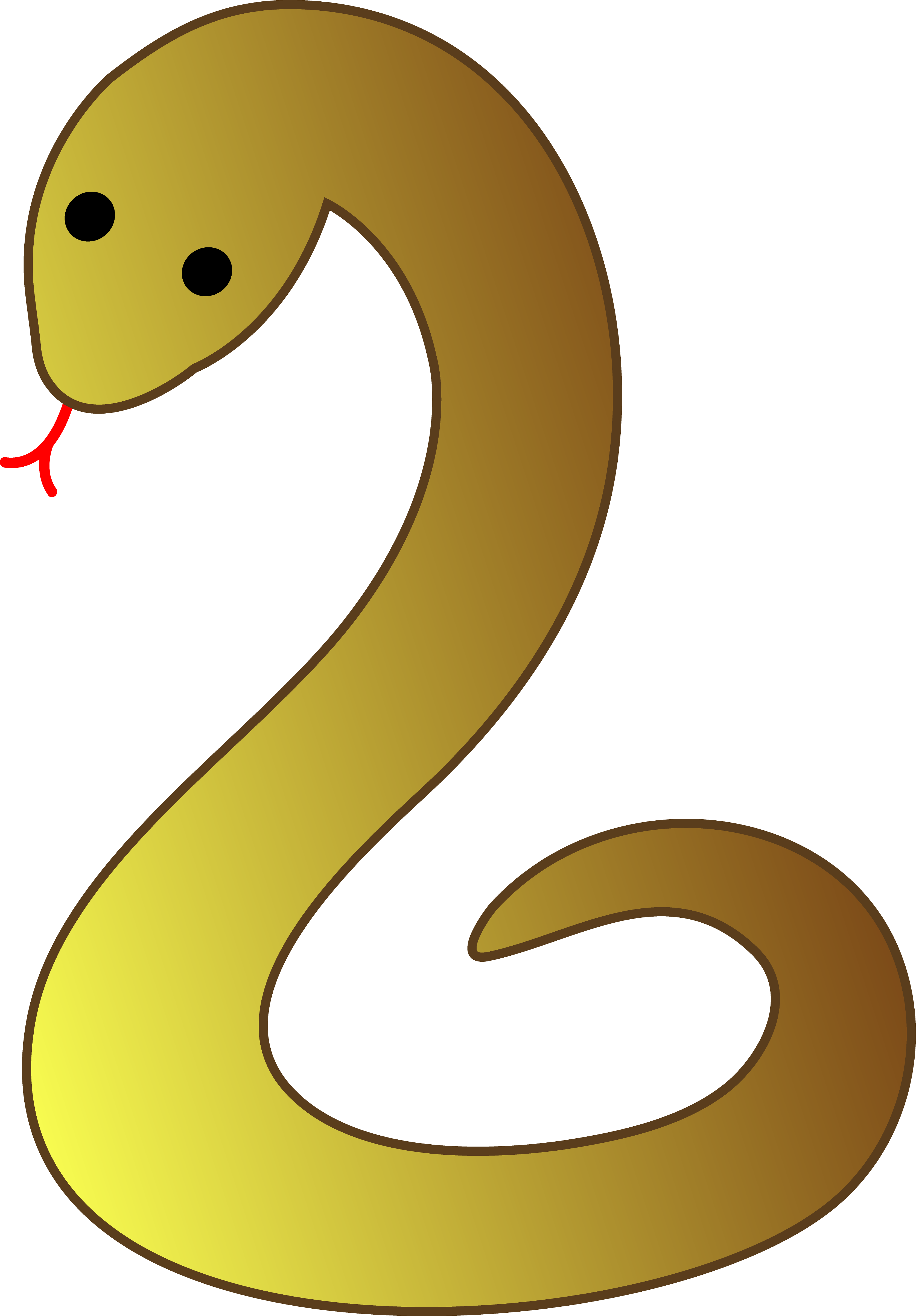 3350x4814 Brown Snake Clip Art