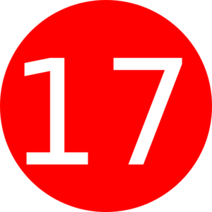 300x300 Number 17 Red Background Clip Art
