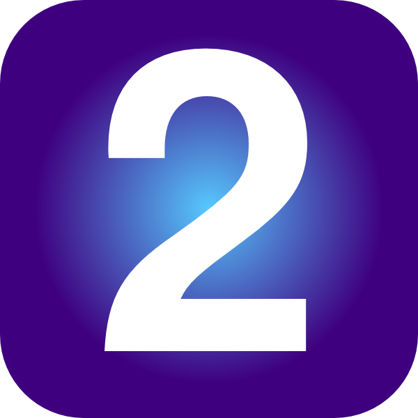 600x600 Purple Clipart Number 2