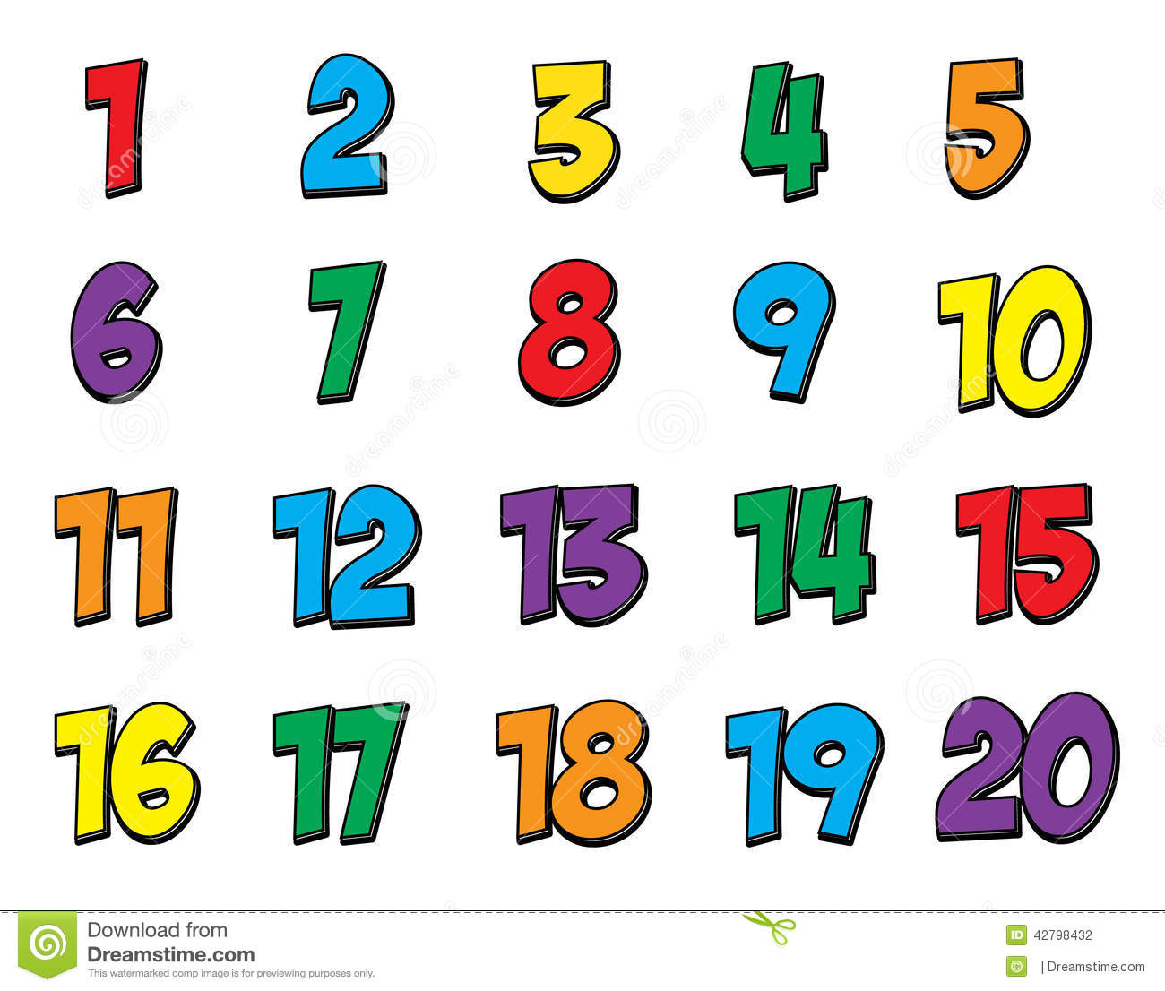 1300x1106 Clip Art Of Numbers From 1 To 20 Cliparts