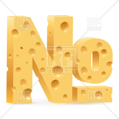 400x400 Cheesy Number Sign. Royalty Free Vector Clip Art Image