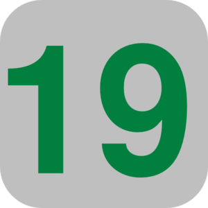 300x300 Number 19 Grey Flat Icon Clip Art